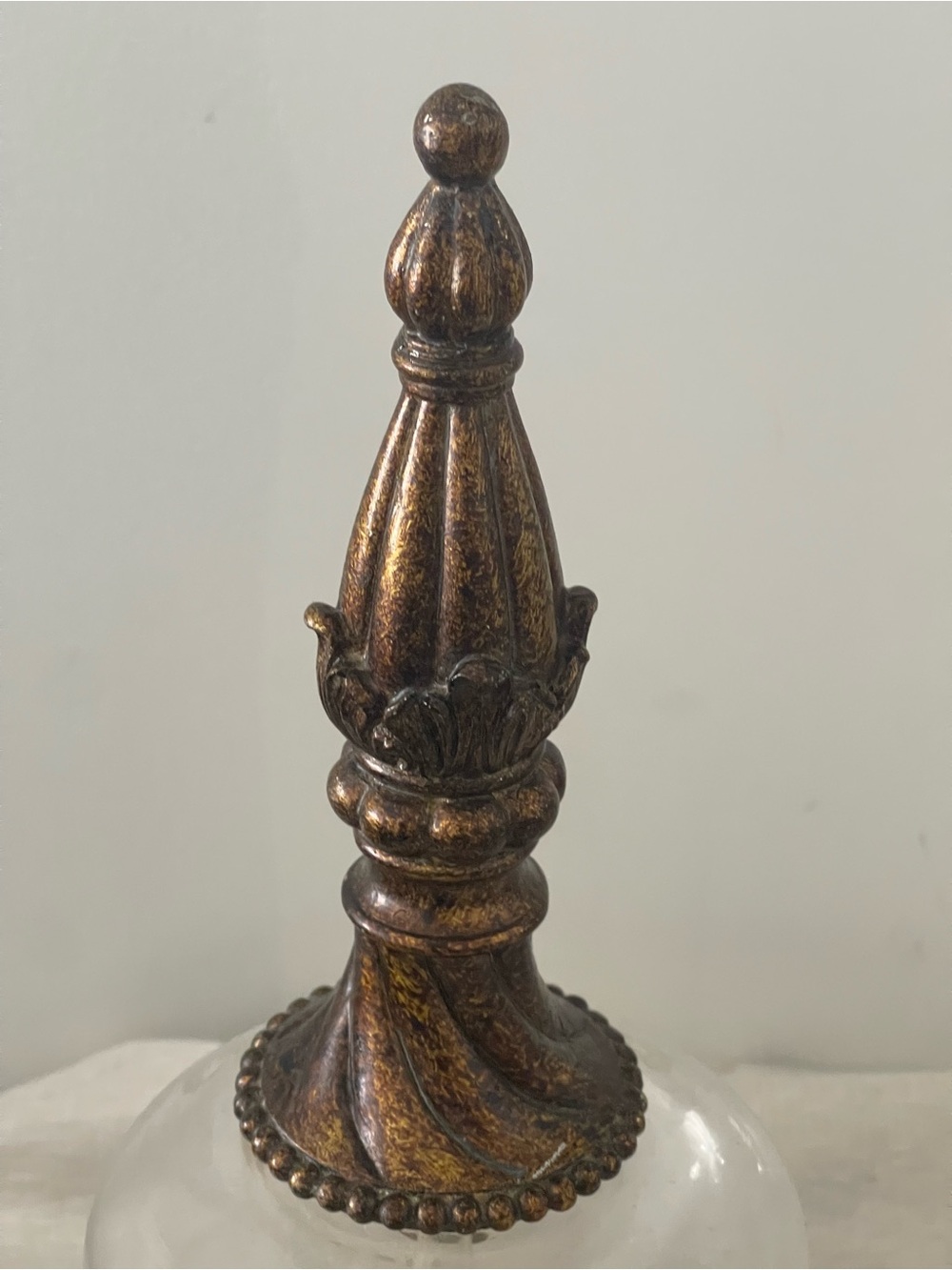 Ornate Brown -Tone Decorative Finial Accent - Home Accents 15.5”  Tall - Picture 4 of 4
